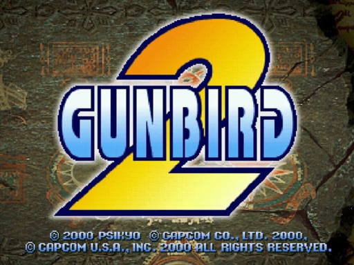 Gunbird 2 title screen for Sega Dreamcast